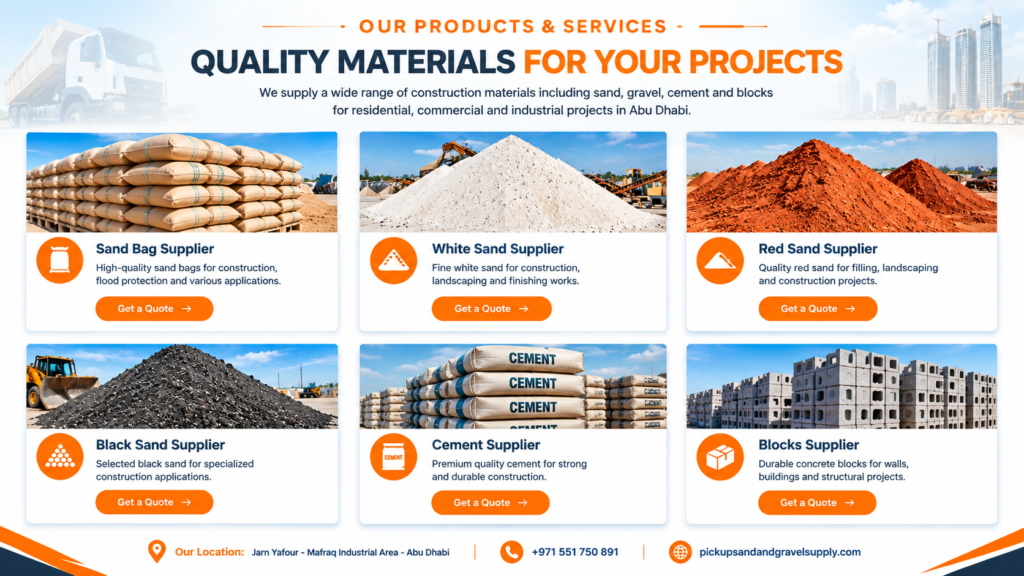 Sand and Gravel Suppliers Abu Dhabi
